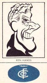 1954 Fyna Foods Victorian Football Caricatures #21 Ken Hands Front